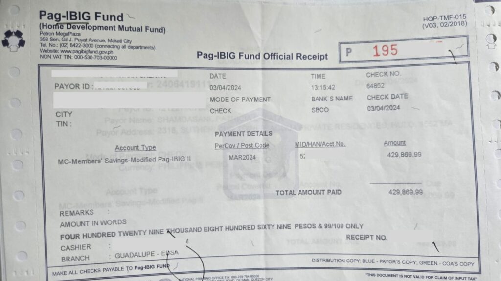 mp2 first big deposit
